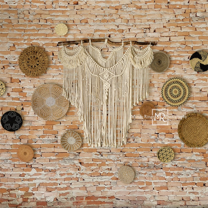 Kate Macrame Wall with Baskets Backdrop Designed by Mandy Ringe Photography - Kate Backdrop AU