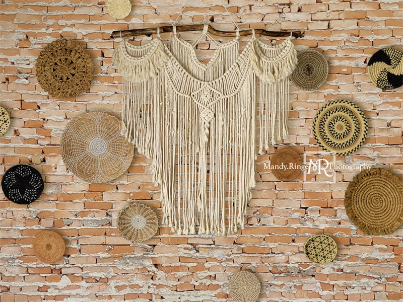 Kate Macrame Wall with Baskets Backdrop Designed by Mandy Ringe Photography - Kate Backdrop AU