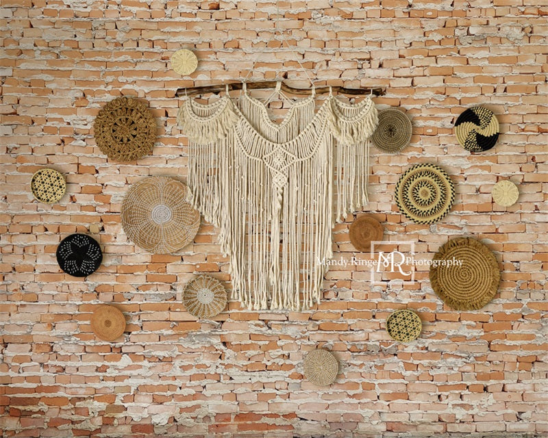 Kate Macrame Wall with Baskets Backdrop Designed by Mandy Ringe Photography - Kate Backdrop AU