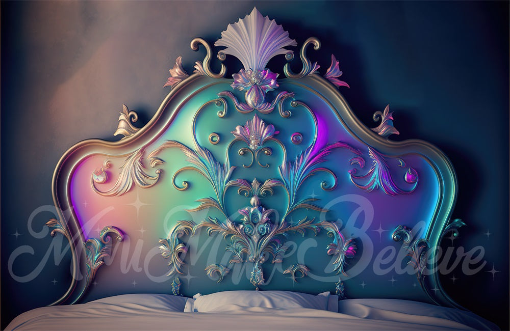 Kate Iridescent Ornate Valentine Backdrop Boudoir Headboard Designed by Mini MakeBelieve - Kate Backdrop AU
