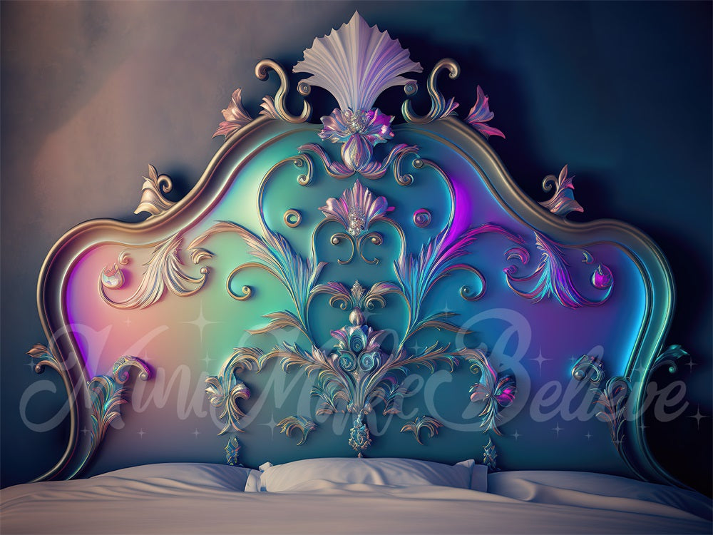 Kate Iridescent Ornate Valentine Backdrop Boudoir Headboard Designed by Mini MakeBelieve - Kate Backdrop AU