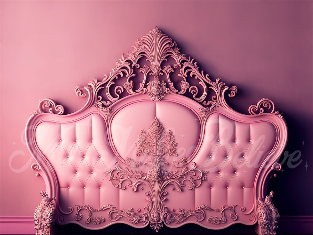 Kate Valentine Pink Backdrop Ornate Boudoir Headboard Designed by Mini MakeBelieve - Kate Backdrop AU
