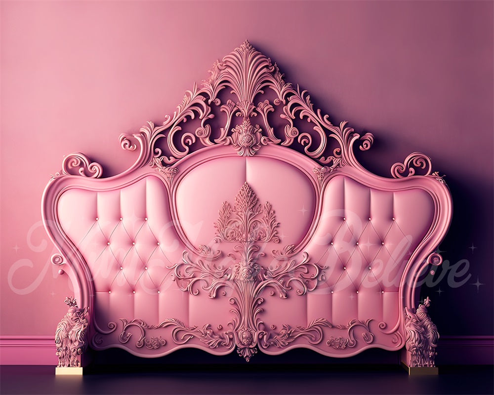 Kate Valentine Pink Backdrop Ornate Boudoir Headboard Designed by Mini MakeBelieve - Kate Backdrop AU