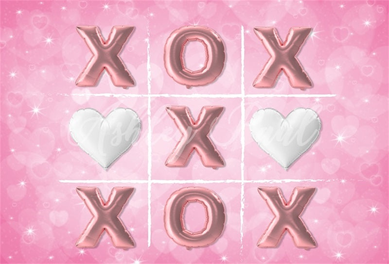 Kate Valentine's Day Heart Backdrop XOXO Designed by Ashley Paul - Kate Backdrop AU