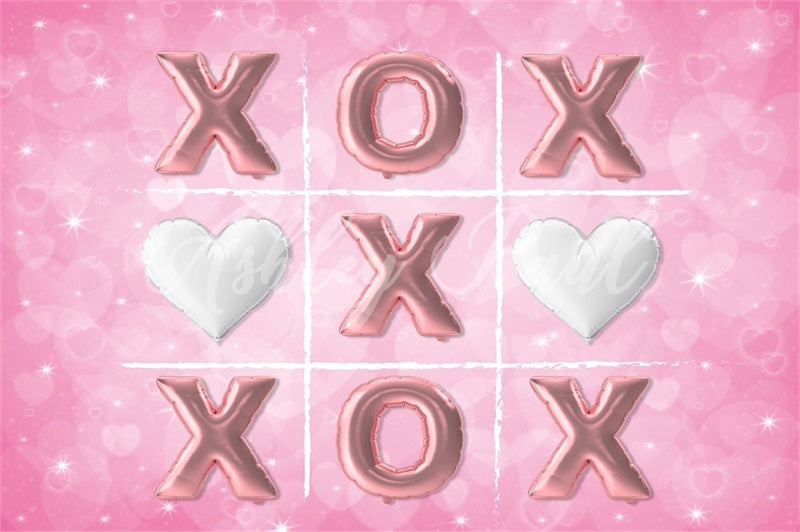 Kate Valentine's Day Heart Backdrop XOXO Designed by Ashley Paul - Kate Backdrop AU