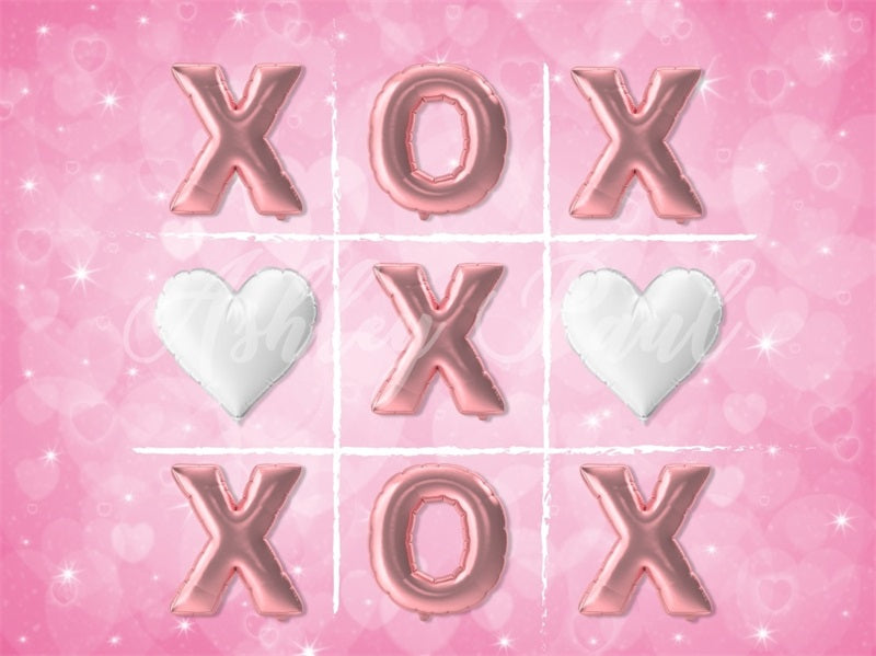 Kate Valentine's Day Heart Backdrop XOXO Designed by Ashley Paul - Kate Backdrop AU