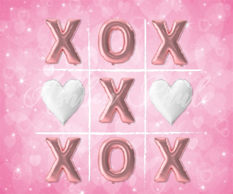 Kate Valentine's Day Heart Backdrop XOXO Designed by Ashley Paul - Kate Backdrop AU