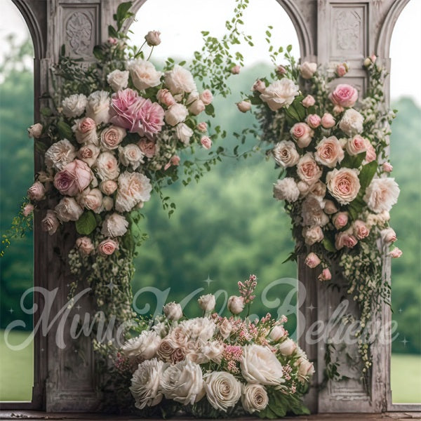 Kate Mothers Day Backdrop Panels Roses Painted Outdoor Wedding Designed by Mini MakeBelieve - Kate Backdrop AU