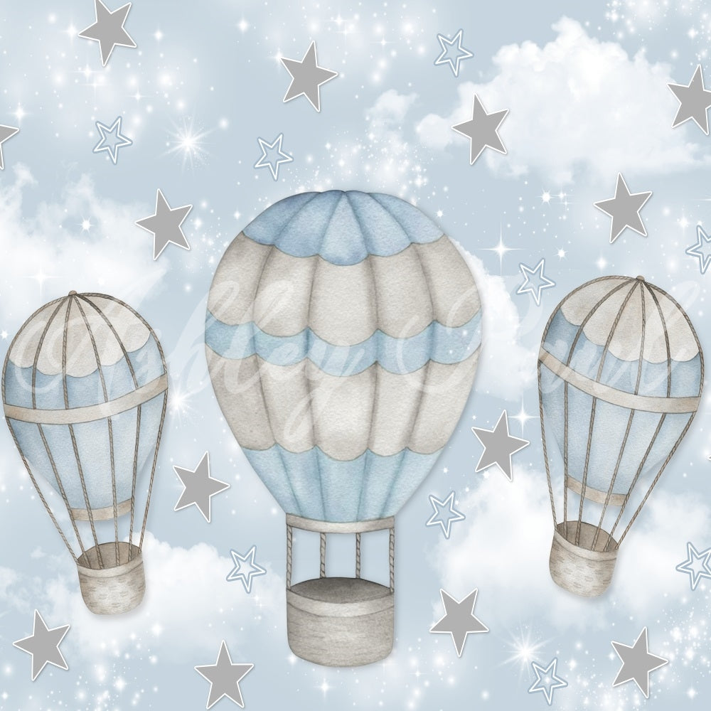 Kate Star Hot Air Balloon Backdrop Designed by Ashley Paul - Kate Backdrop AU