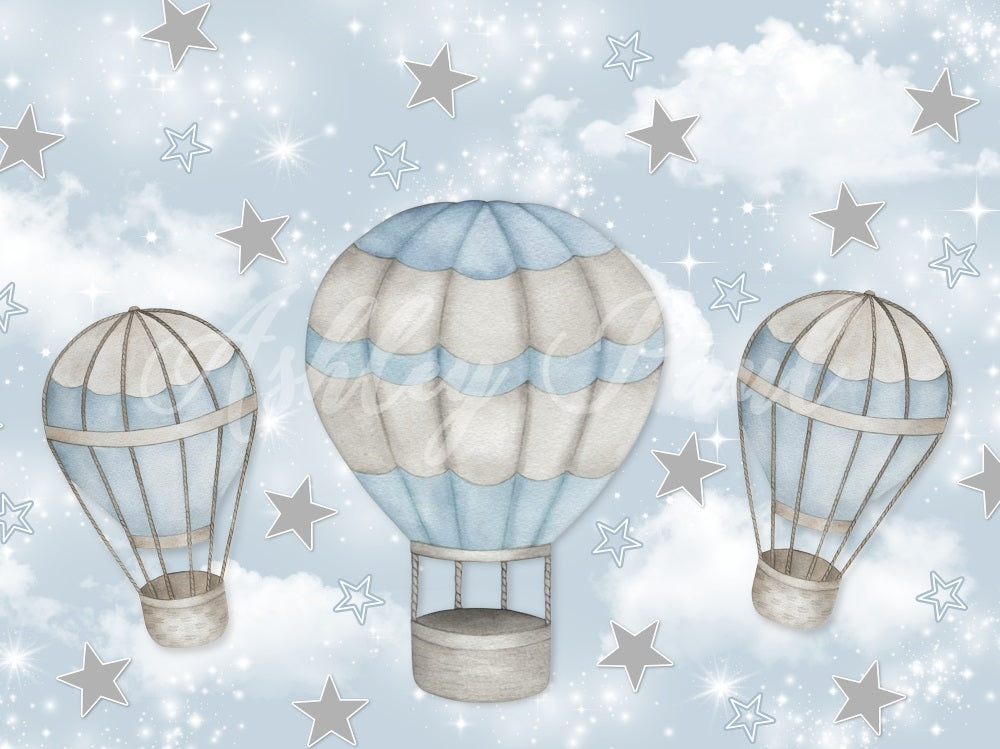 Kate Star Hot Air Balloon Backdrop Designed by Ashley Paul - Kate Backdrop AU