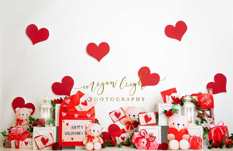 Kate Love Letters Backdrop Valentine's Day Designed by Megan Leigh Photography - Kate Backdrop AU