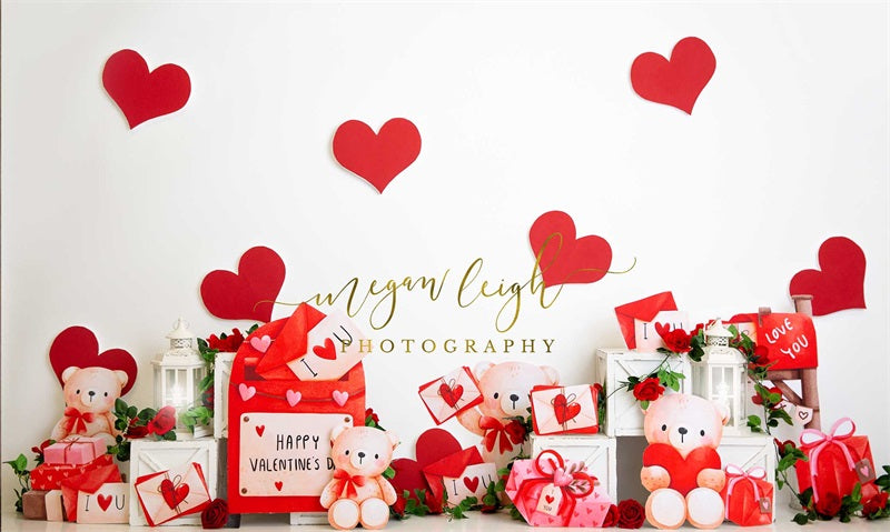 Kate Love Letters Backdrop Valentine's Day Designed by Megan Leigh Photography - Kate Backdrop AU