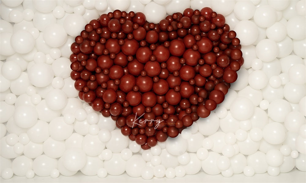 Kate Valentine Red Heart Backdrop Balloon Wall for Photography Designed by Kerry Anderson - Kate Backdrop AU