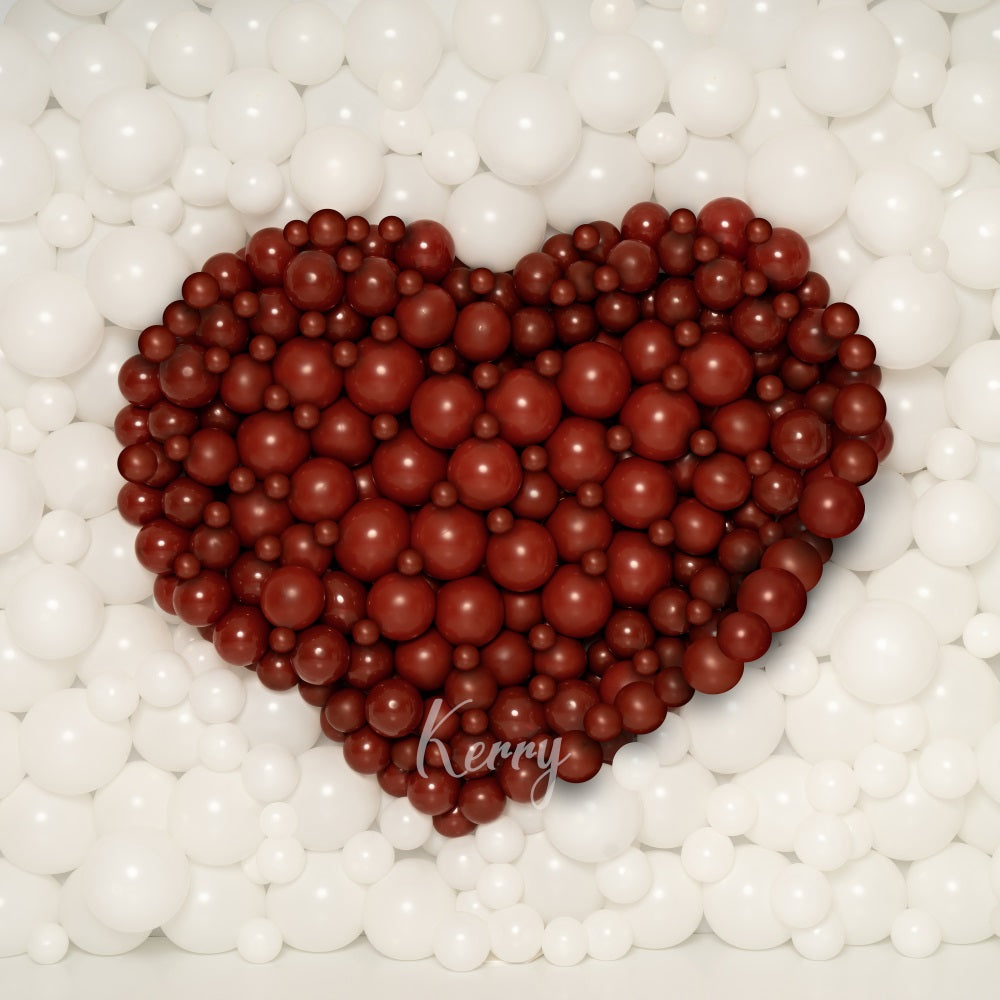 Kate Valentine Red Heart Backdrop Balloon Wall for Photography Designed by Kerry Anderson - Kate Backdrop AU