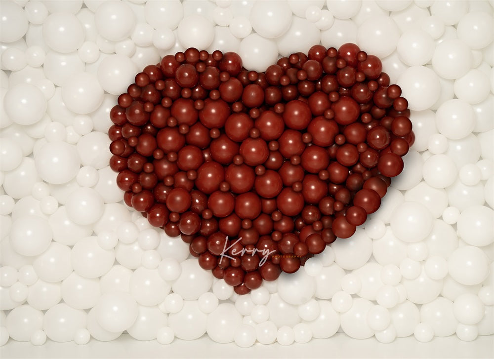 Kate Valentine Red Heart Backdrop Balloon Wall for Photography Designed by Kerry Anderson - Kate Backdrop AU
