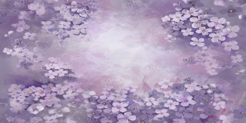 Kate Purple White Floral Texture Backdrop Fine Art Portrait Designed by GQ - Kate Backdrop AU