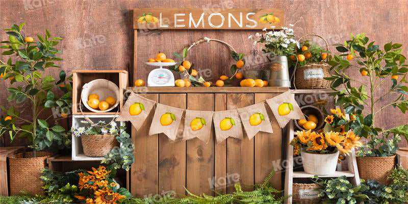 Kate Summer Lemon Sale Backdrop Sunflower for Photography - Kate Backdrop AU