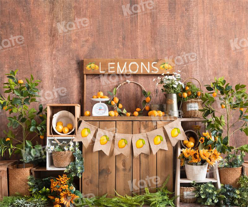 Kate Summer Lemon Sale Backdrop Sunflower for Photography - Kate Backdrop AU