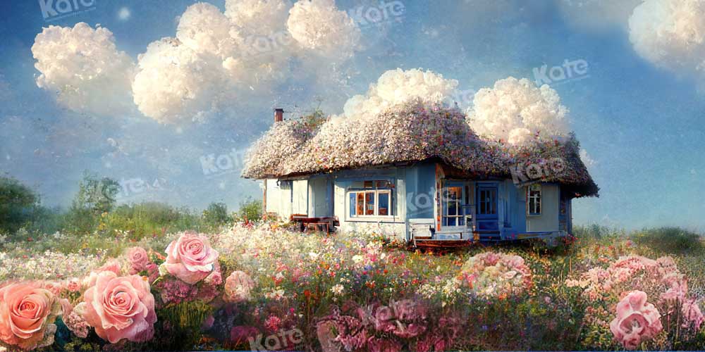 Kate Hanada House Spring Backdrop Retro Designed by Chain Photography - Kate Backdrop AU