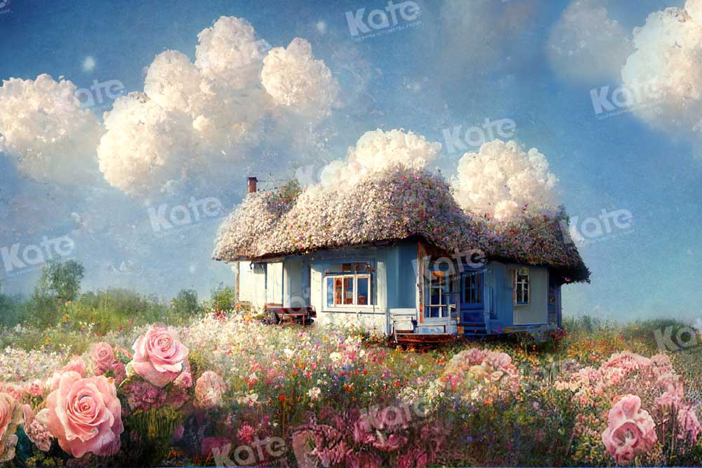 Kate Hanada House Spring Backdrop Retro Designed by Chain Photography - Kate Backdrop AU