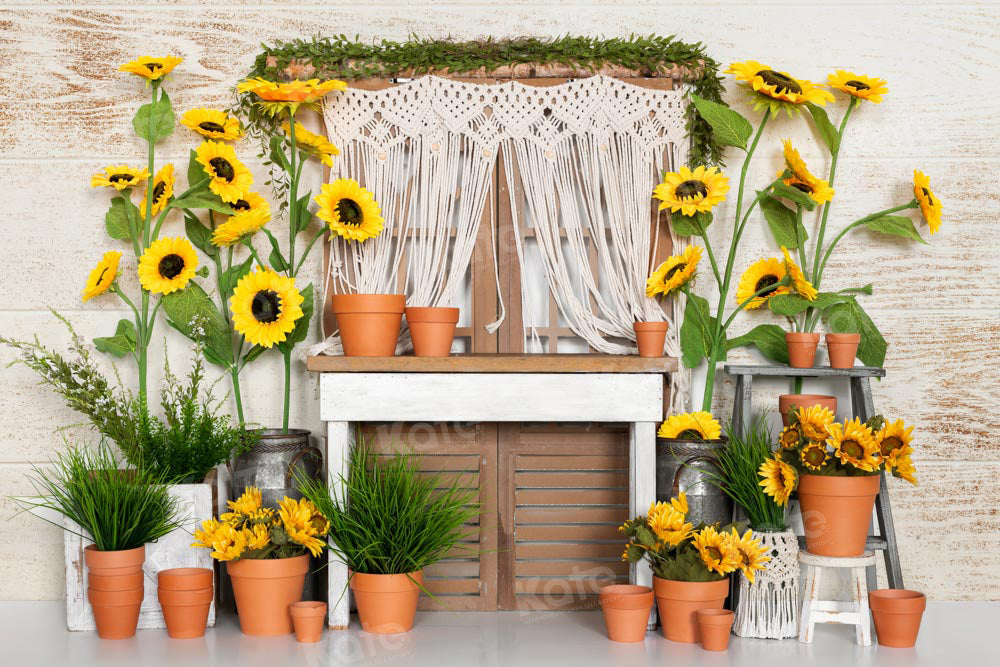 Kate Boho Sunflower Backdrop Flower Designed by Emetselch - Kate Backdrop AU
