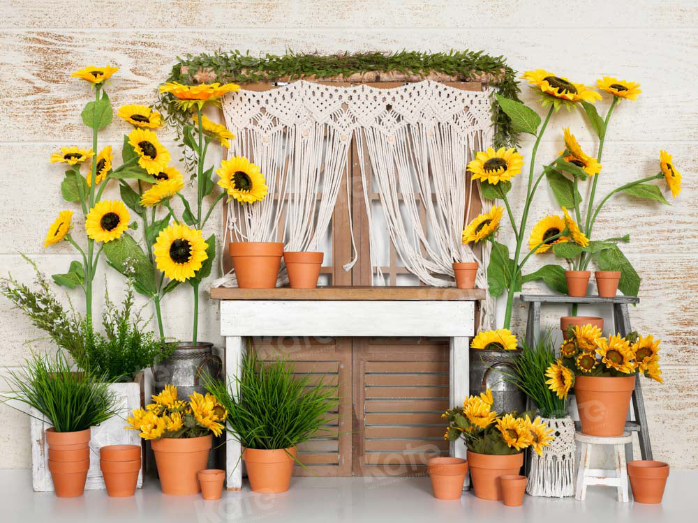 Kate Boho Sunflower Backdrop Flower Designed by Emetselch - Kate Backdrop AU