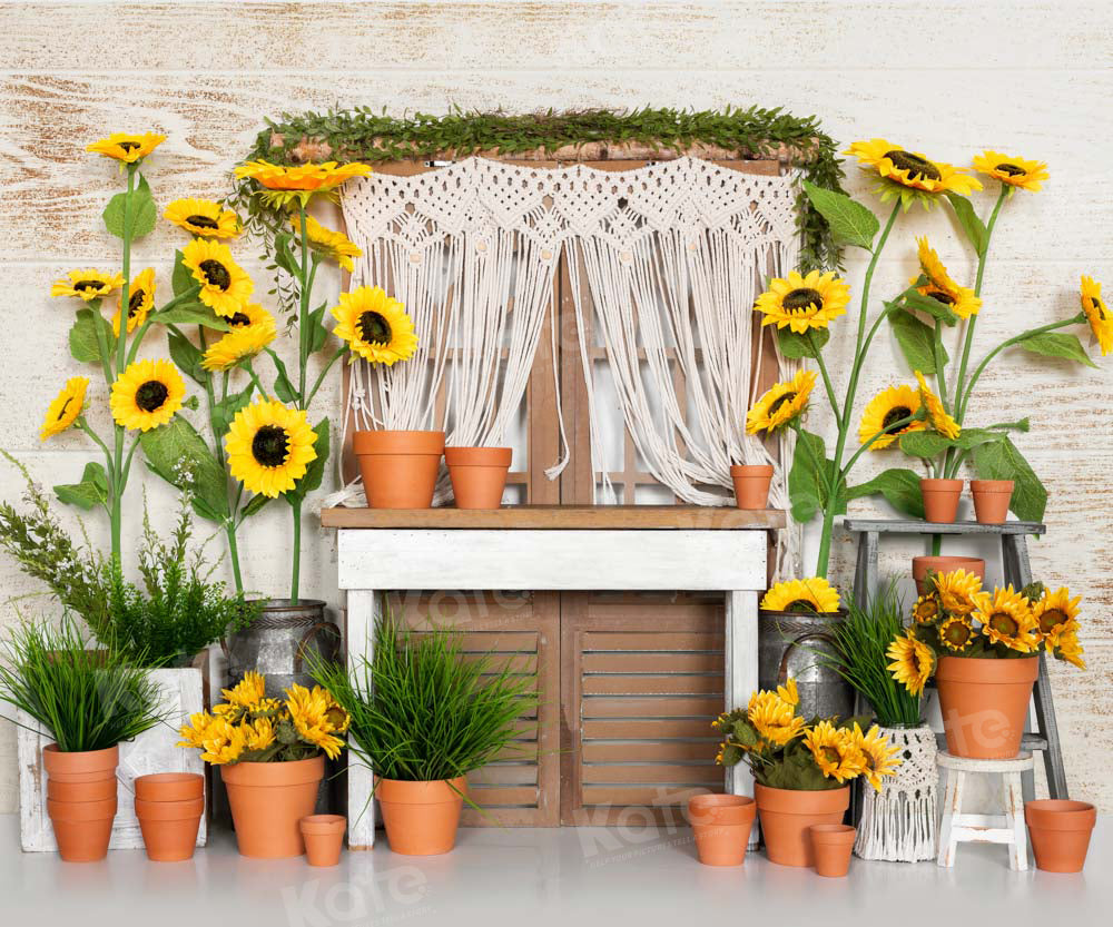 Kate Boho Sunflower Backdrop Flower Designed by Emetselch - Kate Backdrop AU