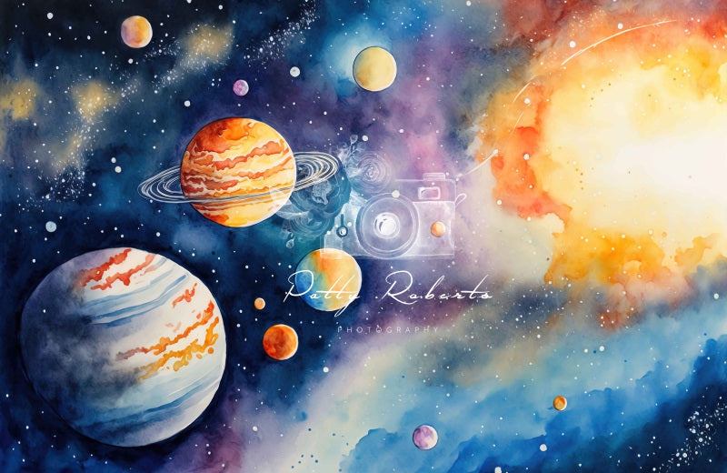 Kate Outer Space Cake Smash Backdrop Designed by Patty Robertss - Kate Backdrop AU