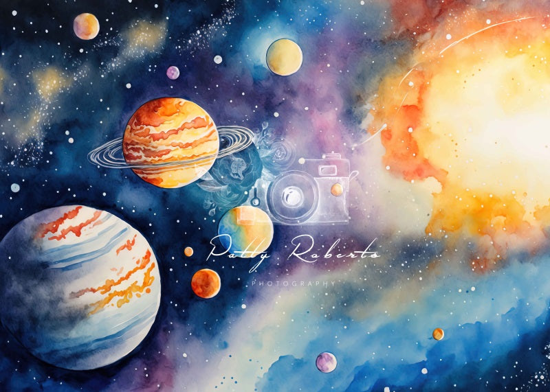 Kate Outer Space Cake Smash Backdrop Designed by Patty Robertss - Kate Backdrop AU