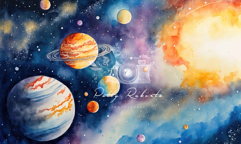 Kate Outer Space Cake Smash Backdrop Designed by Patty Robertss - Kate Backdrop AU