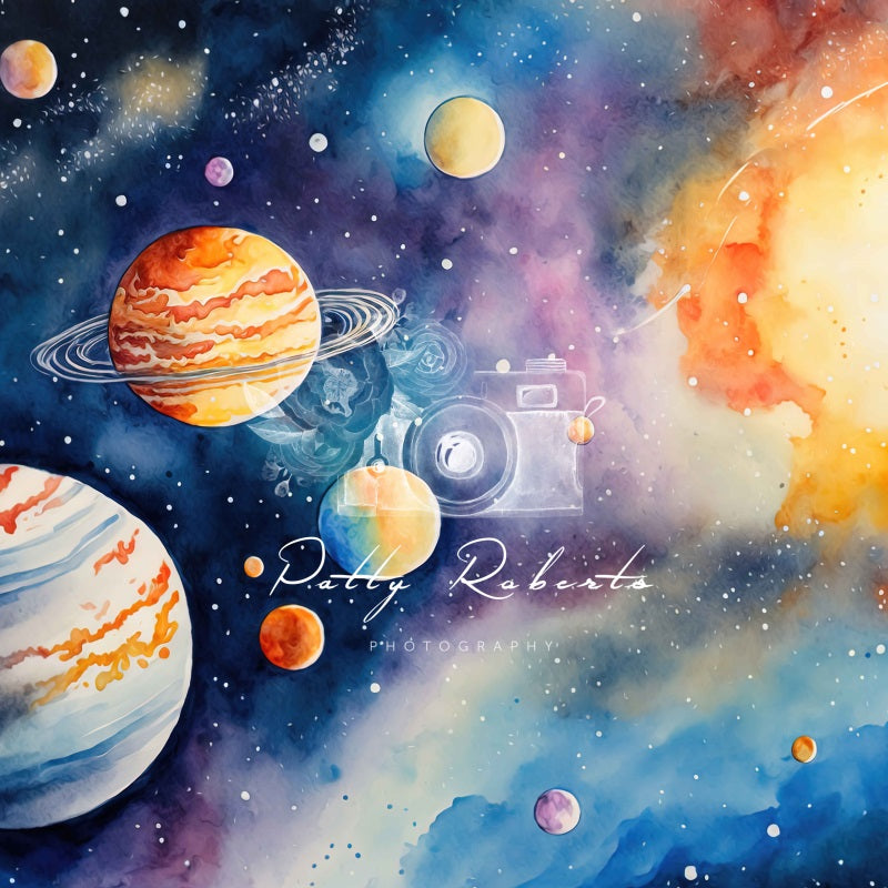 Kate Outer Space Cake Smash Backdrop Designed by Patty Robertss - Kate Backdrop AU