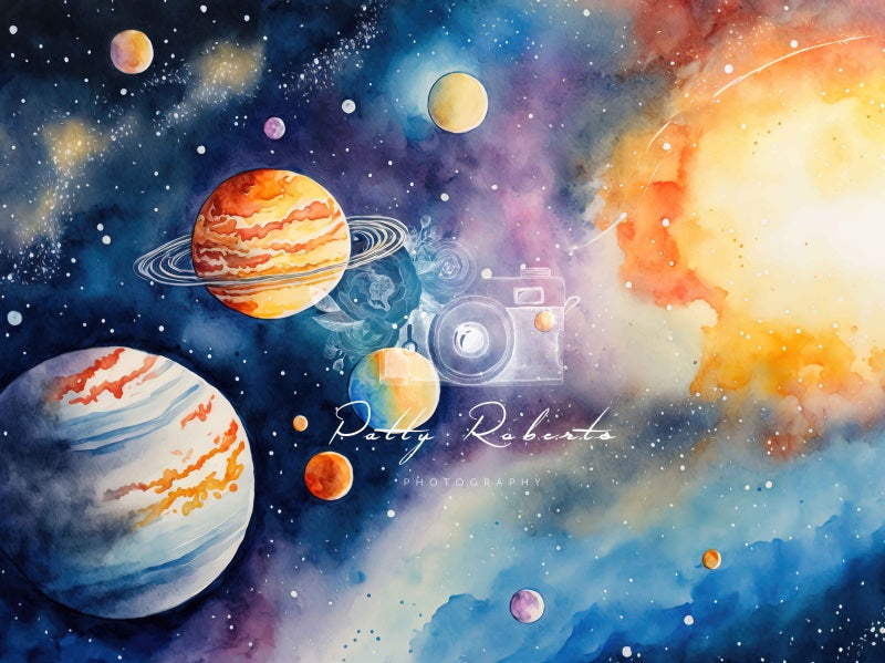 Kate Outer Space Cake Smash Backdrop Designed by Patty Robertss - Kate Backdrop AU