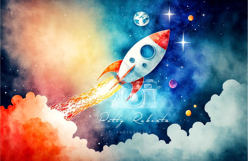 Kate Space Cake Smash Backdrop Designed by Patty Robertss - Kate Backdrop AU