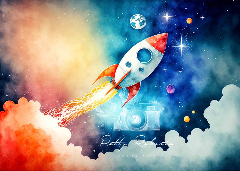 Kate Space Cake Smash Backdrop Designed by Patty Robertss - Kate Backdrop AU