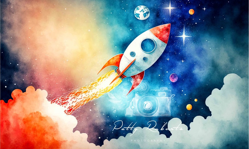Kate Space Cake Smash Backdrop Designed by Patty Robertss - Kate Backdrop AU
