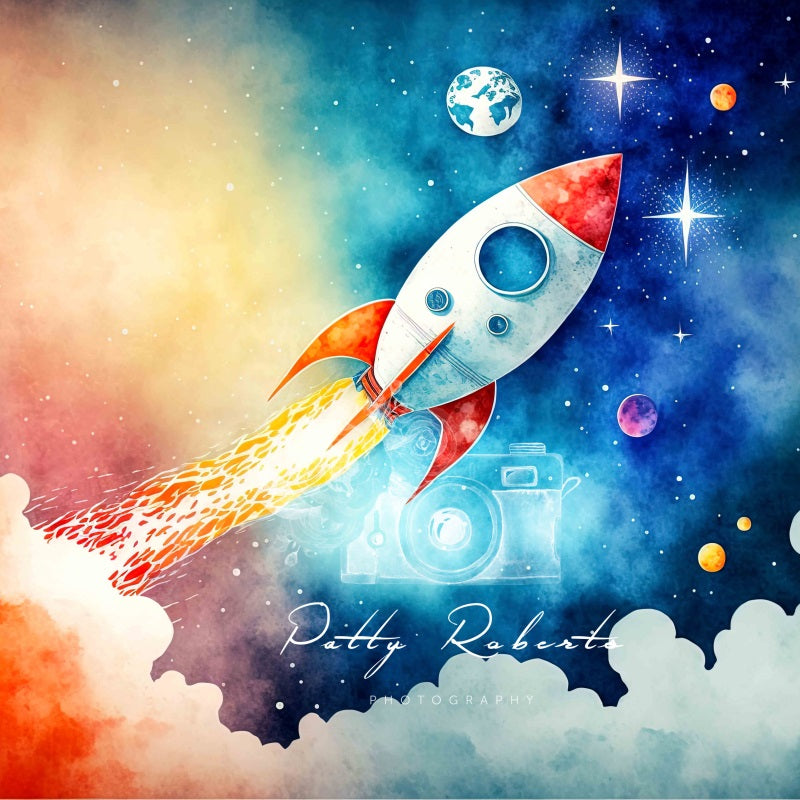 Kate Space Cake Smash Backdrop Designed by Patty Robertss - Kate Backdrop AU