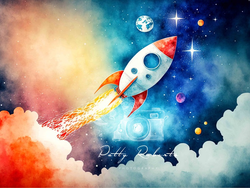 Kate Space Cake Smash Backdrop Designed by Patty Robertss - Kate Backdrop AU