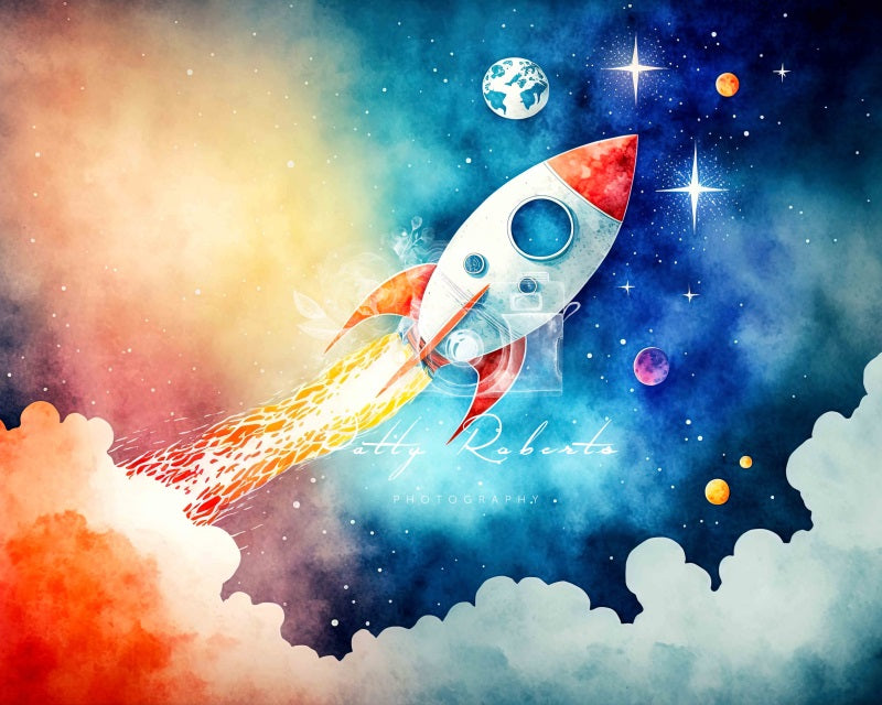 Kate Space Cake Smash Backdrop Designed by Patty Robertss - Kate Backdrop AU