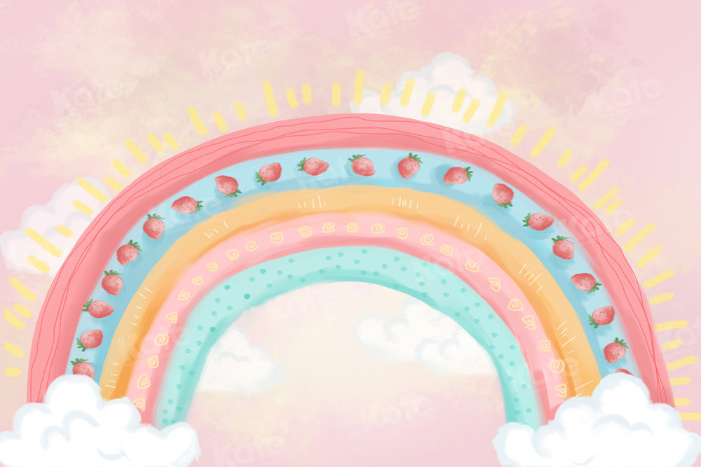 Kate Strawberry Rainbow Backdrop Designed by Chain Photography - Kate Backdrop AU