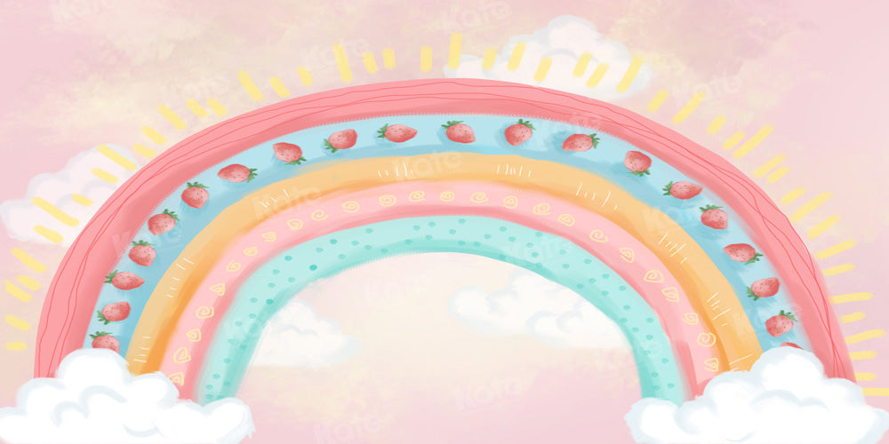 Kate Strawberry Rainbow Backdrop Designed by Chain Photography - Kate Backdrop AU