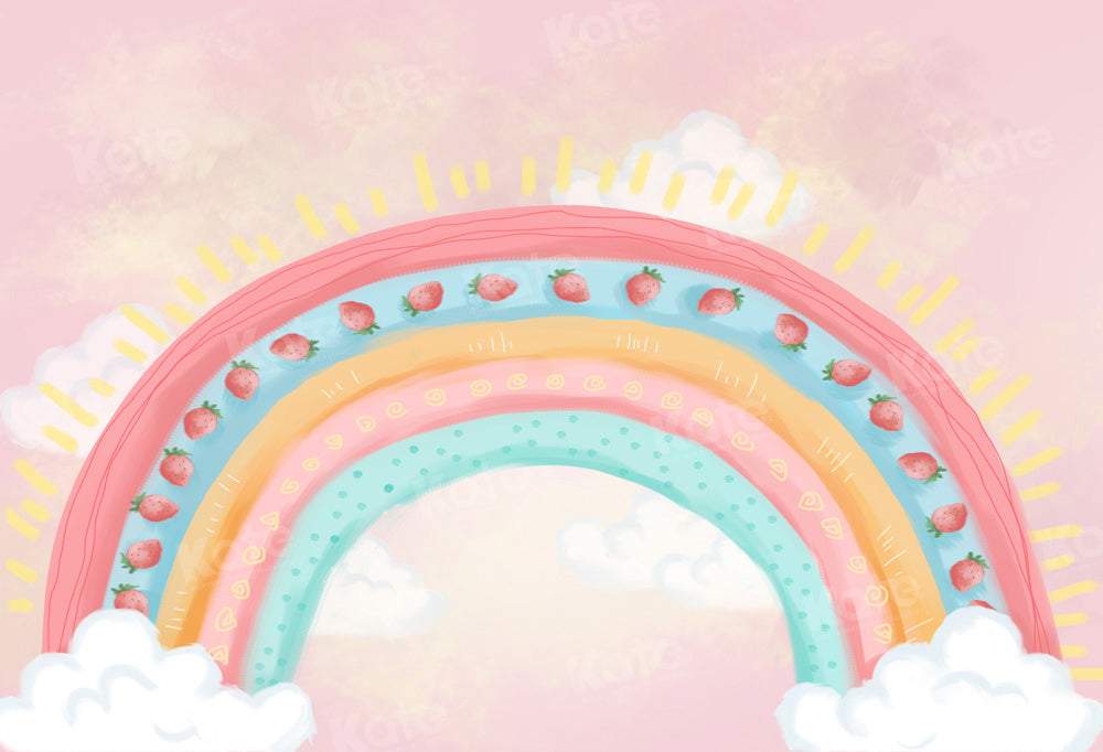 Kate Strawberry Rainbow Backdrop Designed by Chain Photography - Kate Backdrop AU