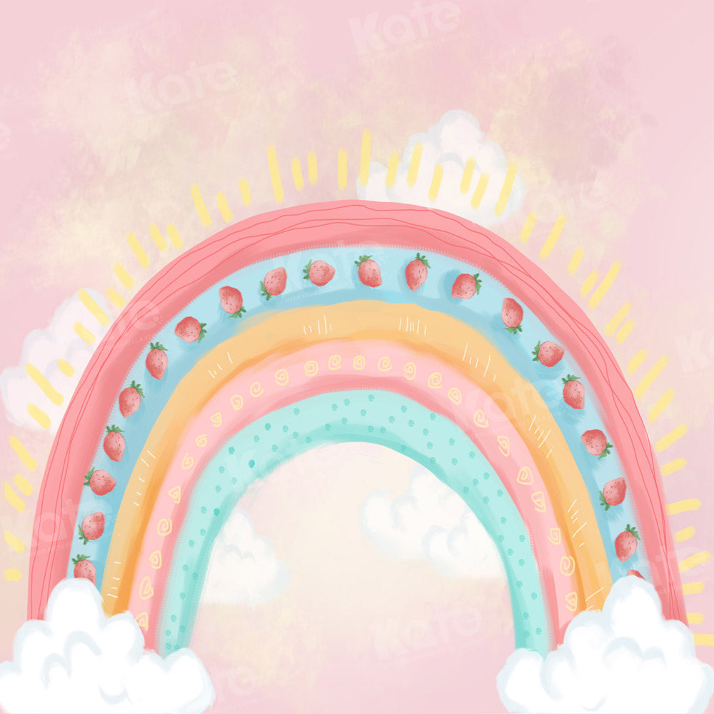 Kate Strawberry Rainbow Backdrop Designed by Chain Photography - Kate Backdrop AU