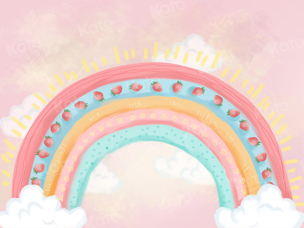 Kate Strawberry Rainbow Backdrop Designed by Chain Photography - Kate Backdrop AU