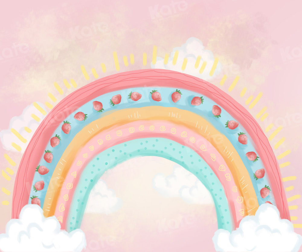 Kate Strawberry Rainbow Backdrop Designed by Chain Photography - Kate Backdrop AU