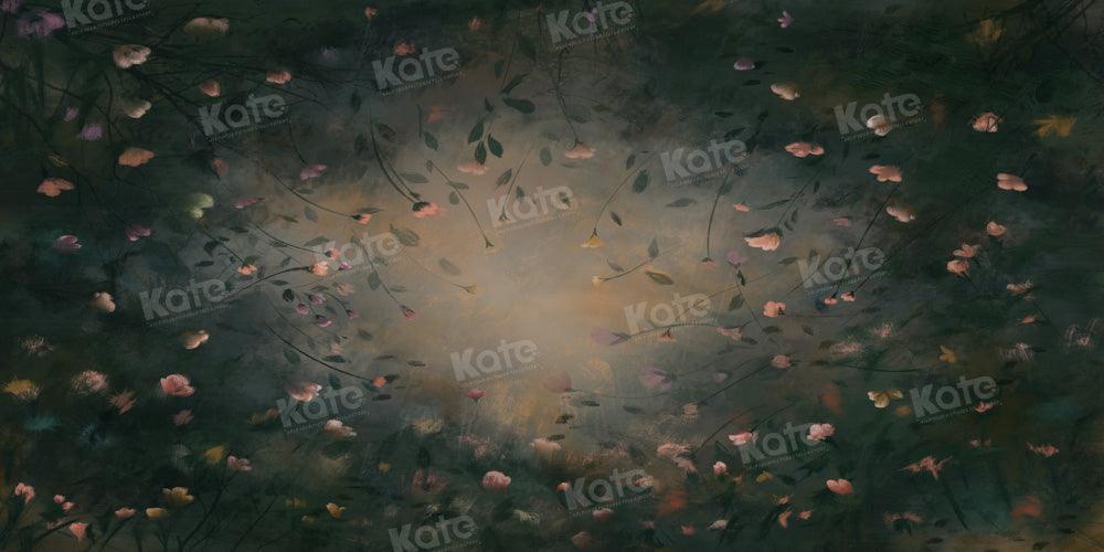 Kate Dark Black Green Garden Backdrop Portrait Flower Designed by GQ - Kate Backdrop AU