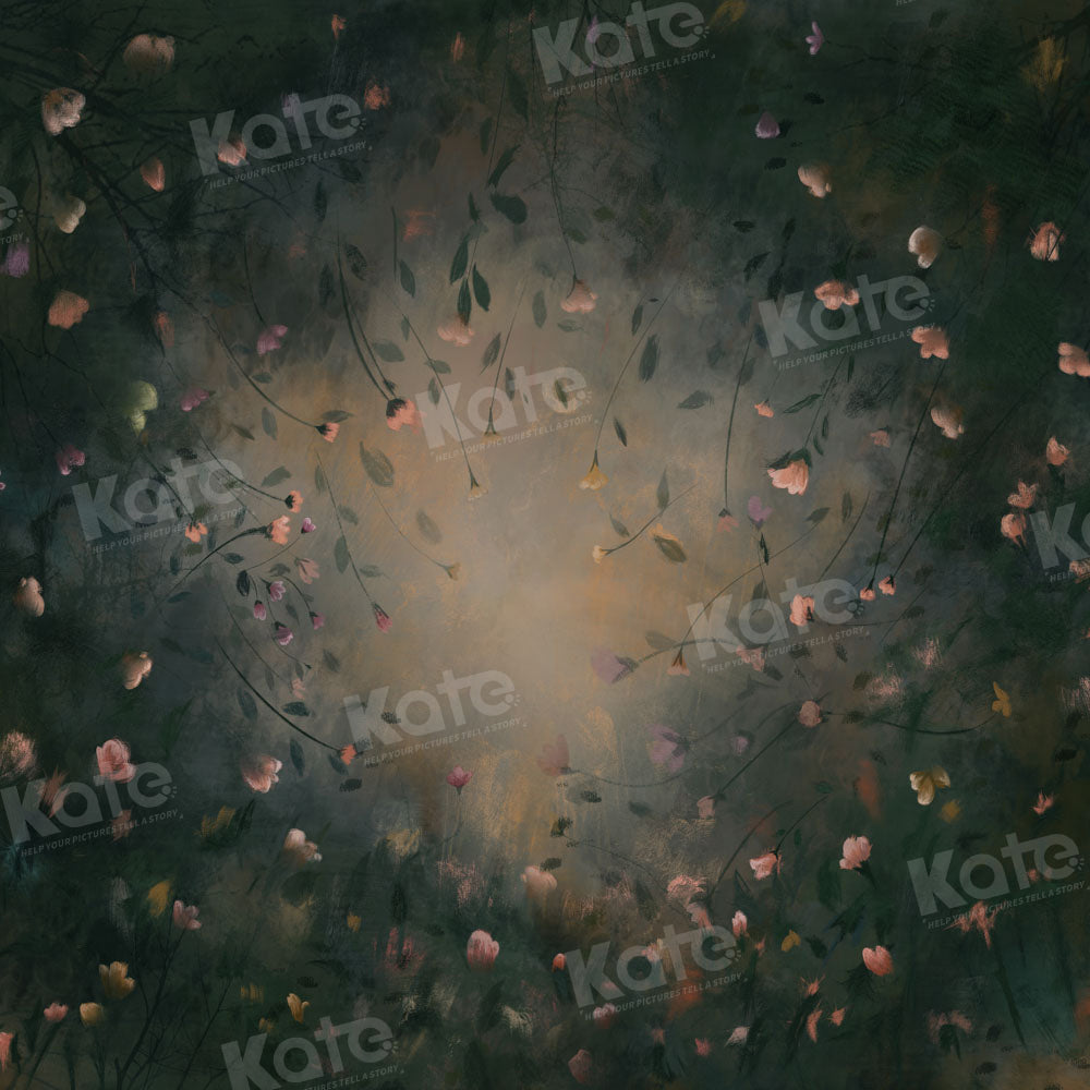 Kate Dark Black Green Garden Backdrop Portrait Flower Designed by GQ - Kate Backdrop AU