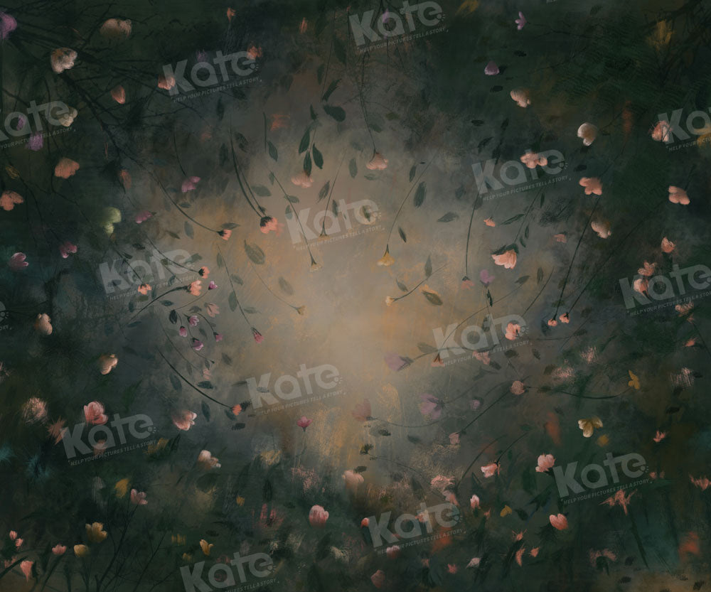 Kate Dark Black Green Garden Backdrop Portrait Flower Designed by GQ - Kate Backdrop AU