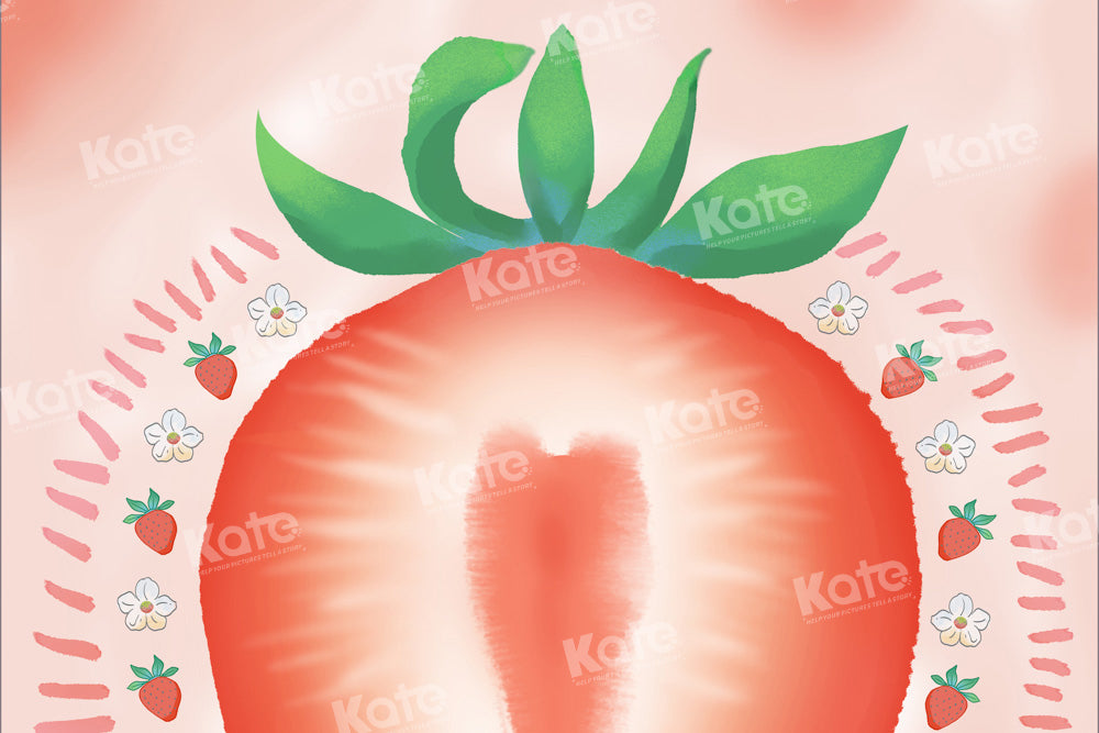 Kate Summer Strawberry Backdrop Cake Smash Designed by Chain Photography - Kate Backdrop AU