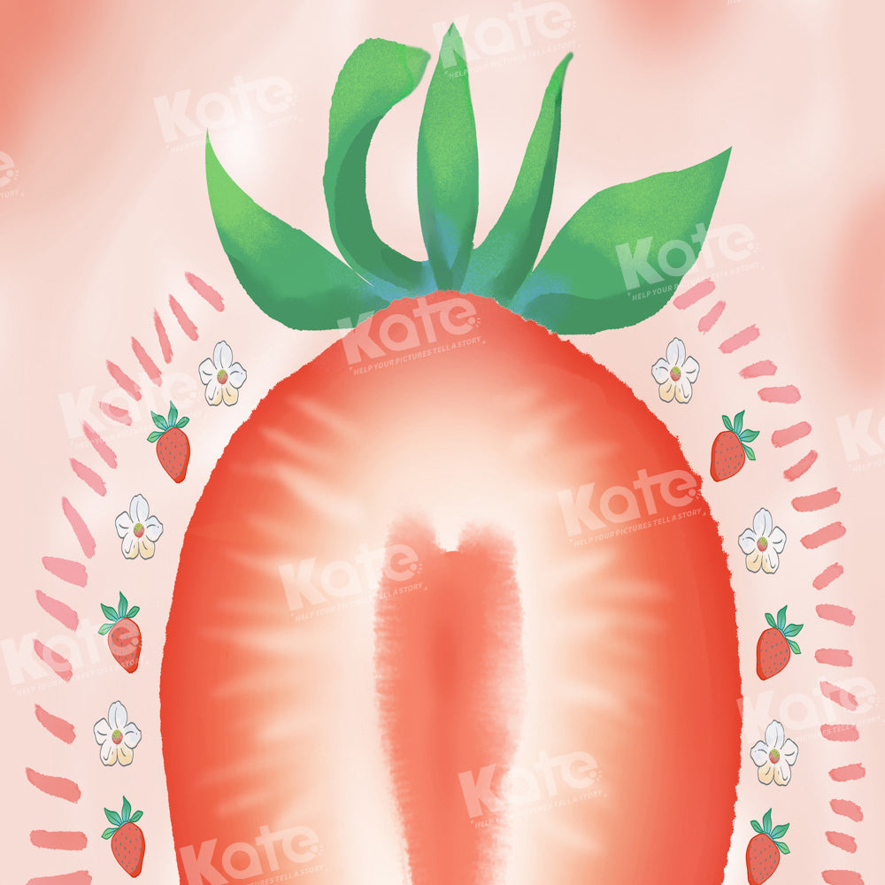Kate Summer Strawberry Backdrop Cake Smash Designed by Chain Photography - Kate Backdrop AU