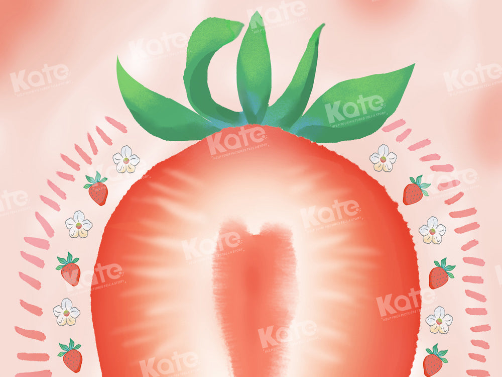 Kate Summer Strawberry Backdrop Cake Smash Designed by Chain Photography - Kate Backdrop AU